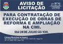 Aviso de Licitação: Tomada de Preços 001/2022 - Finalizado