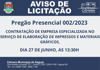 Licitação: Pregão Presencial 002/2023 - Finalizado