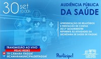 Audiência Pública da Saúde será transmitida na manhã de sexta-feira