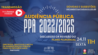 Câmara realizará Audiência Pública para discutir a revisão do PPA