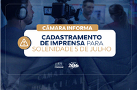 Credenciamento de imprensa para a Solenidade de 5 de julho de 2024